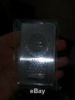Roayal Canadian Mint 10 Oz 99,9999 Fines Barre D'argent