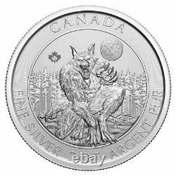 Rouleau De 14 2021 Canada Créatures Du Loup-garou Nord 2 Oz Argent 10 $