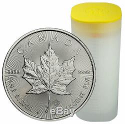Rouleau De 25 2020 Canada 1 Oz D'argent Maple Leaf 5 $ Pièces Gem Bu Presale Sku59993