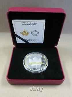 Royal Mint Canada 1988 2018 Sml 2oz Fine Silver Maple Leaf 10 $ Pièce