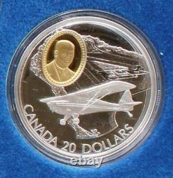 Série de l'aviation du Canada de 1995 à 1999, deuxième série, 8 sur 10 pièces de 20 $ dans un coffret de luxe.