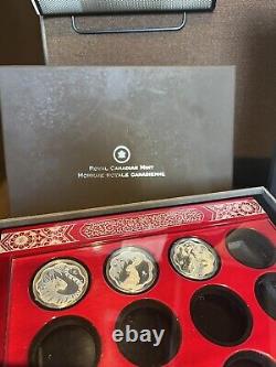 Série de pièces de monnaie du set de la Monnaie royale canadienne Lunar Lotus Voir la description de l'état