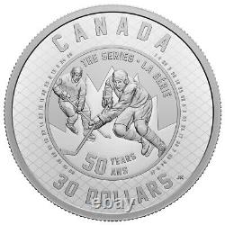 Série du Sommet du Hockey Canada 2022 - 50e anniversaire - Pièce de 2 oz en argent pur à 99,99% - 30 $