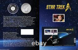 Star Trek Entreprise Silver Coin + 50e Anniversaire Entreprise Coin & Stamp Set