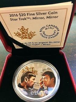 Star Trek Mirror Miroir 20,9999 $ 1 Oz. Pièce D’argent De La Monnaie Royale Canadienne