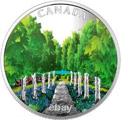 Tunnel D'érable 2018 20 $ 1oz Pure Silver Proof Canada Pièce Glow-in-dark