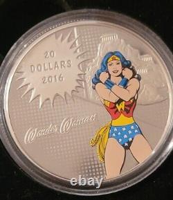 Wonder Woman Collector Pièce 1 Oz Silver Canada 2016 Pièce The Amazing Amazon